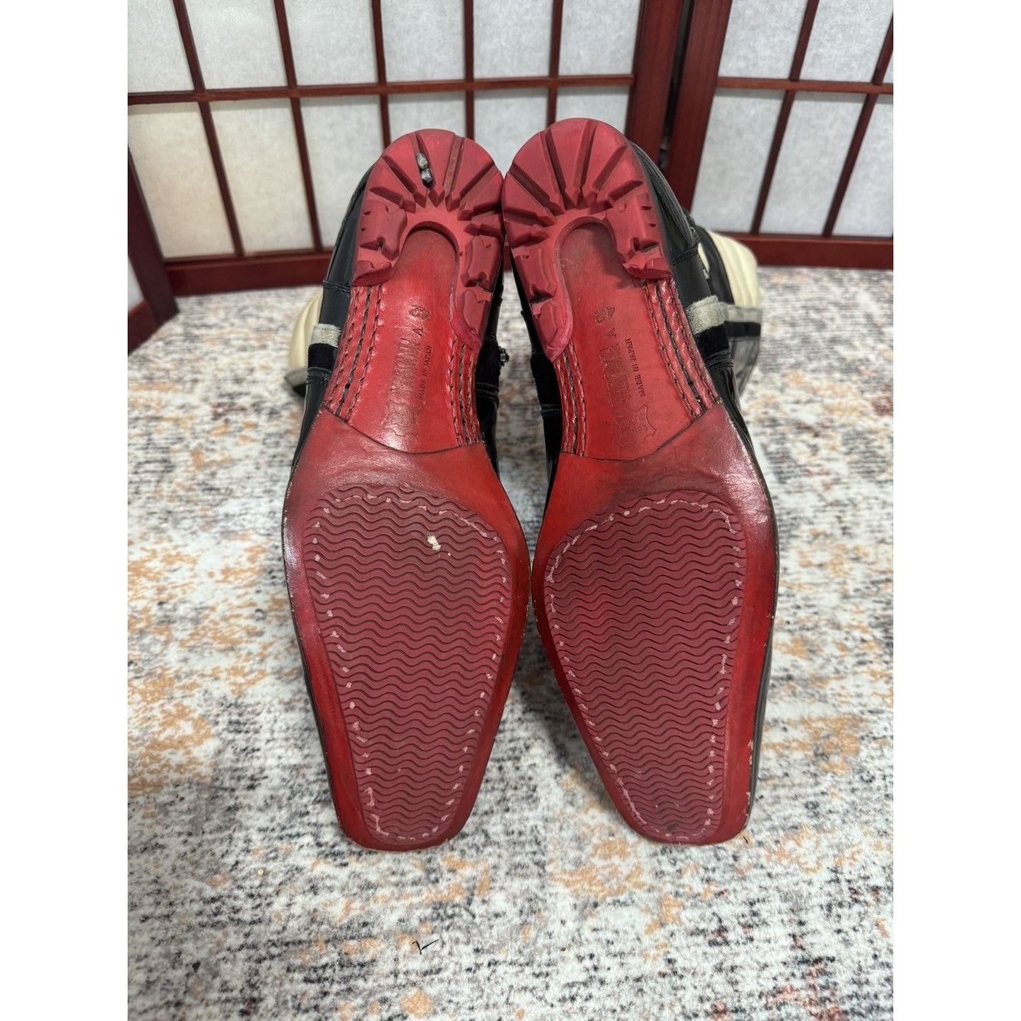 Hiromu Takahara Patent Leather Side Zip Boots