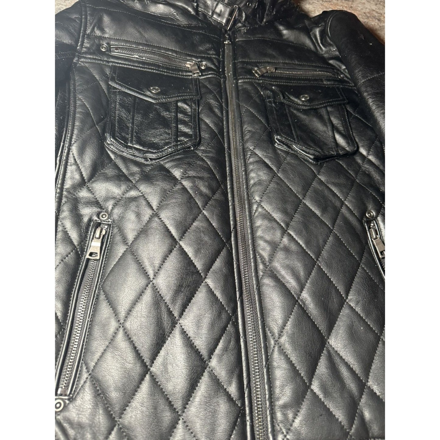 In The Attic Quilted Leather Jacket