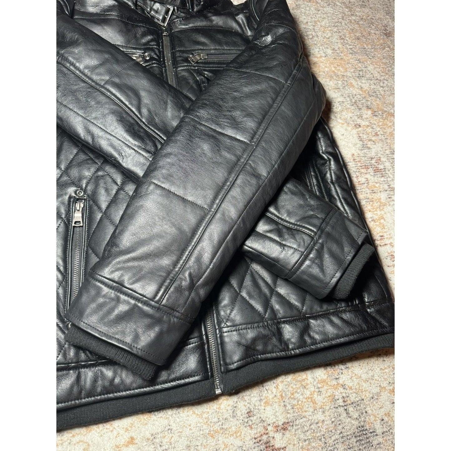 In The Attic Quilted Leather Jacket