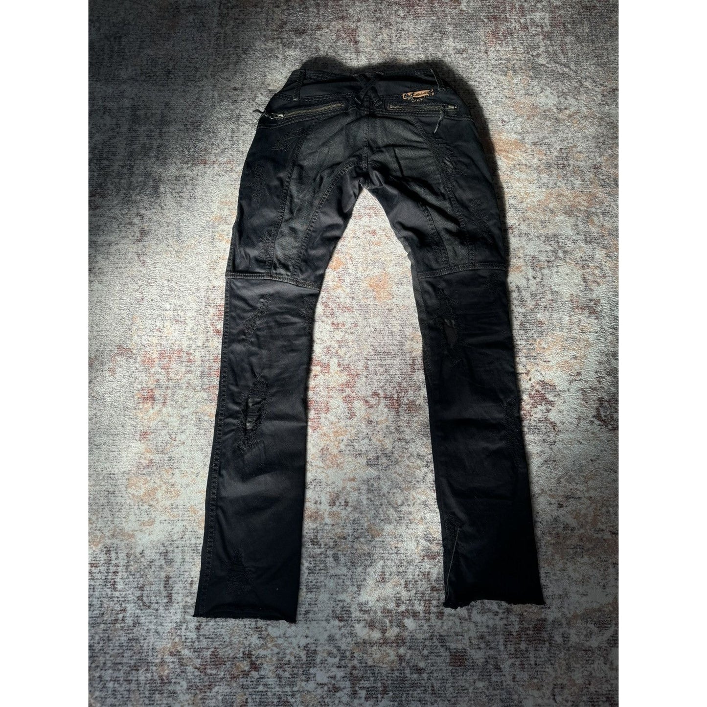14th Addiction Lambskin/Snakeskin Patchwork Denim