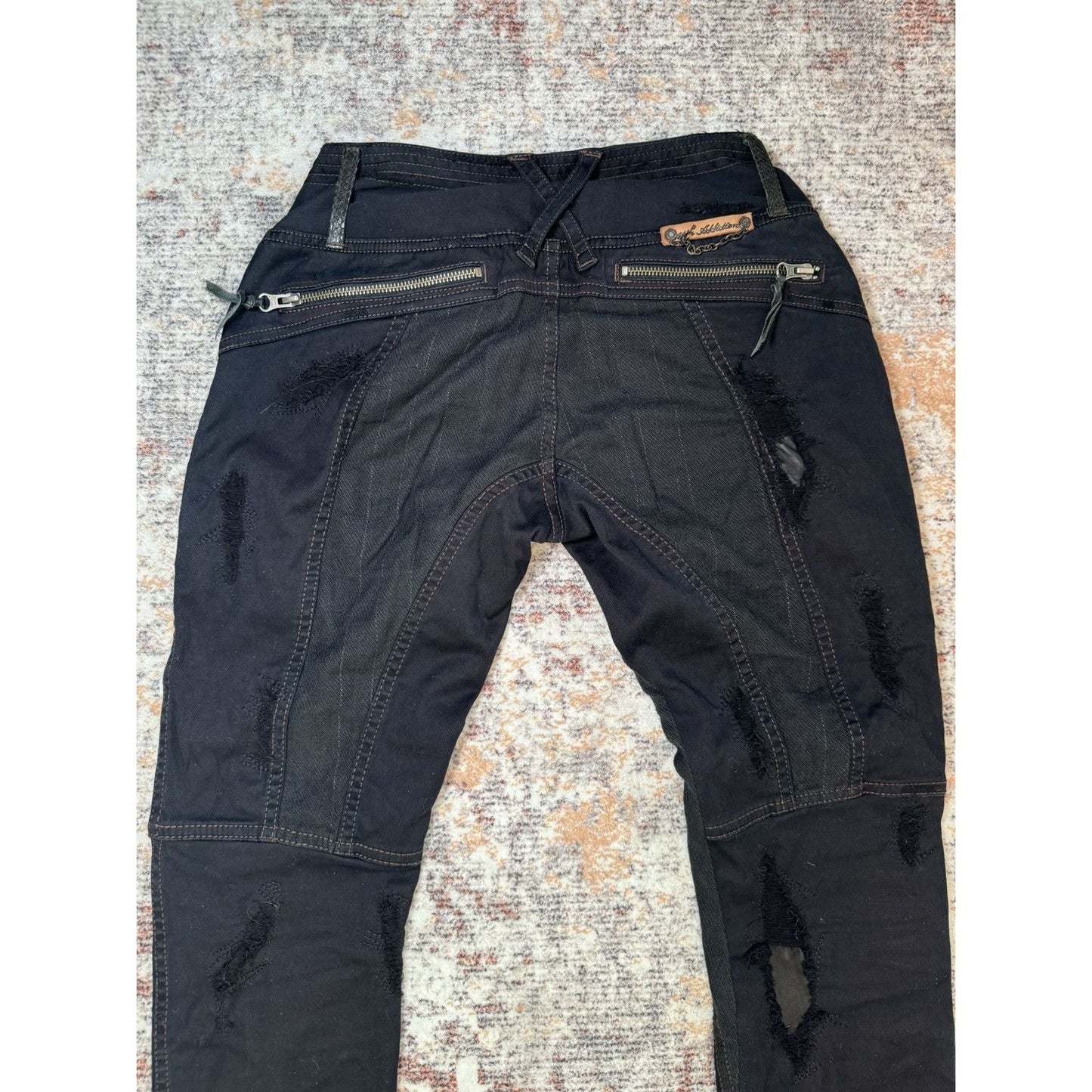 14th Addiction Lambskin/Snakeskin Patchwork Denim