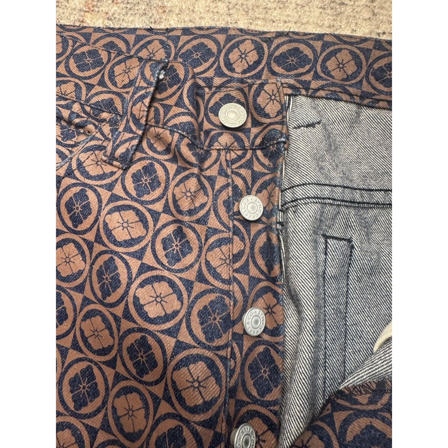 Evisu Allover Pattern Denim