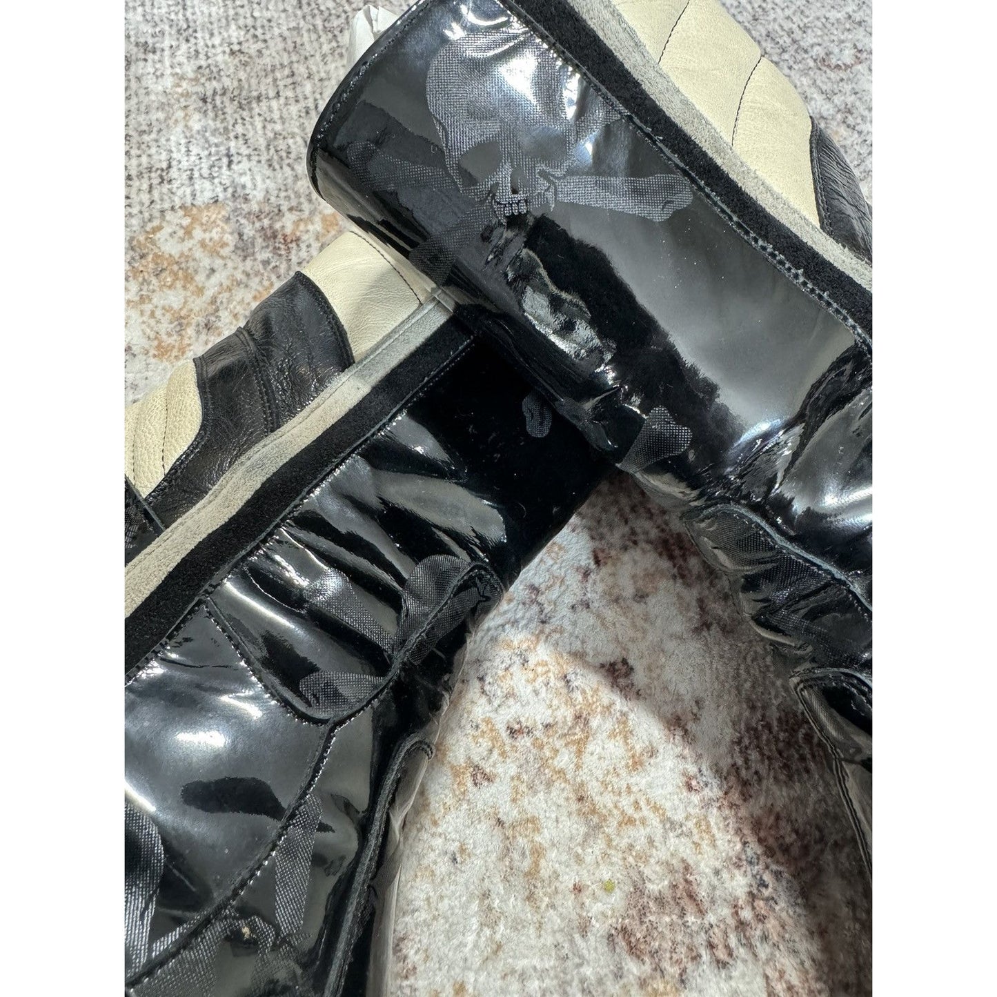 Hiromu Takahara Patent Leather Side Zip Boots