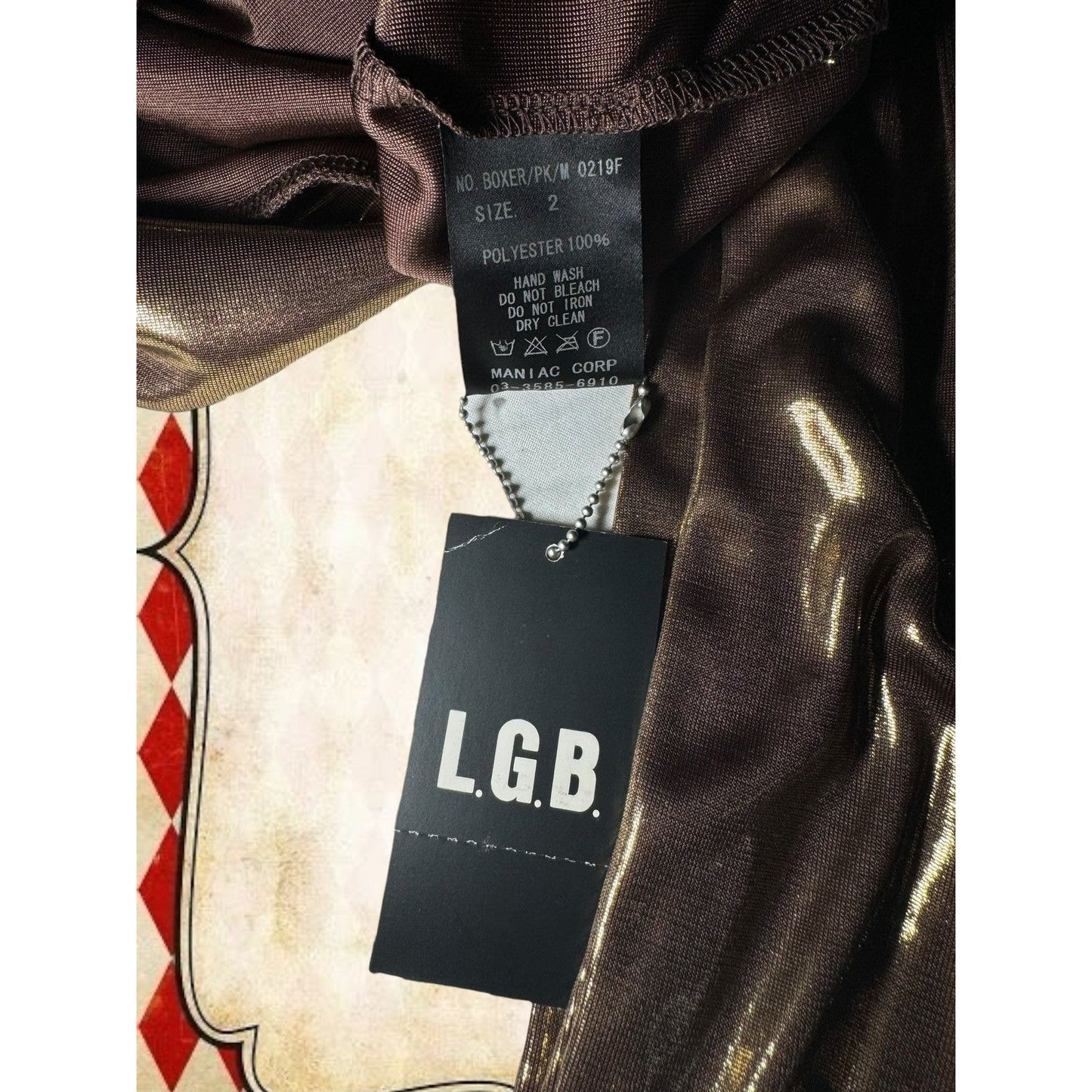 L.G.B. Gold Metallic Zip Hoodie