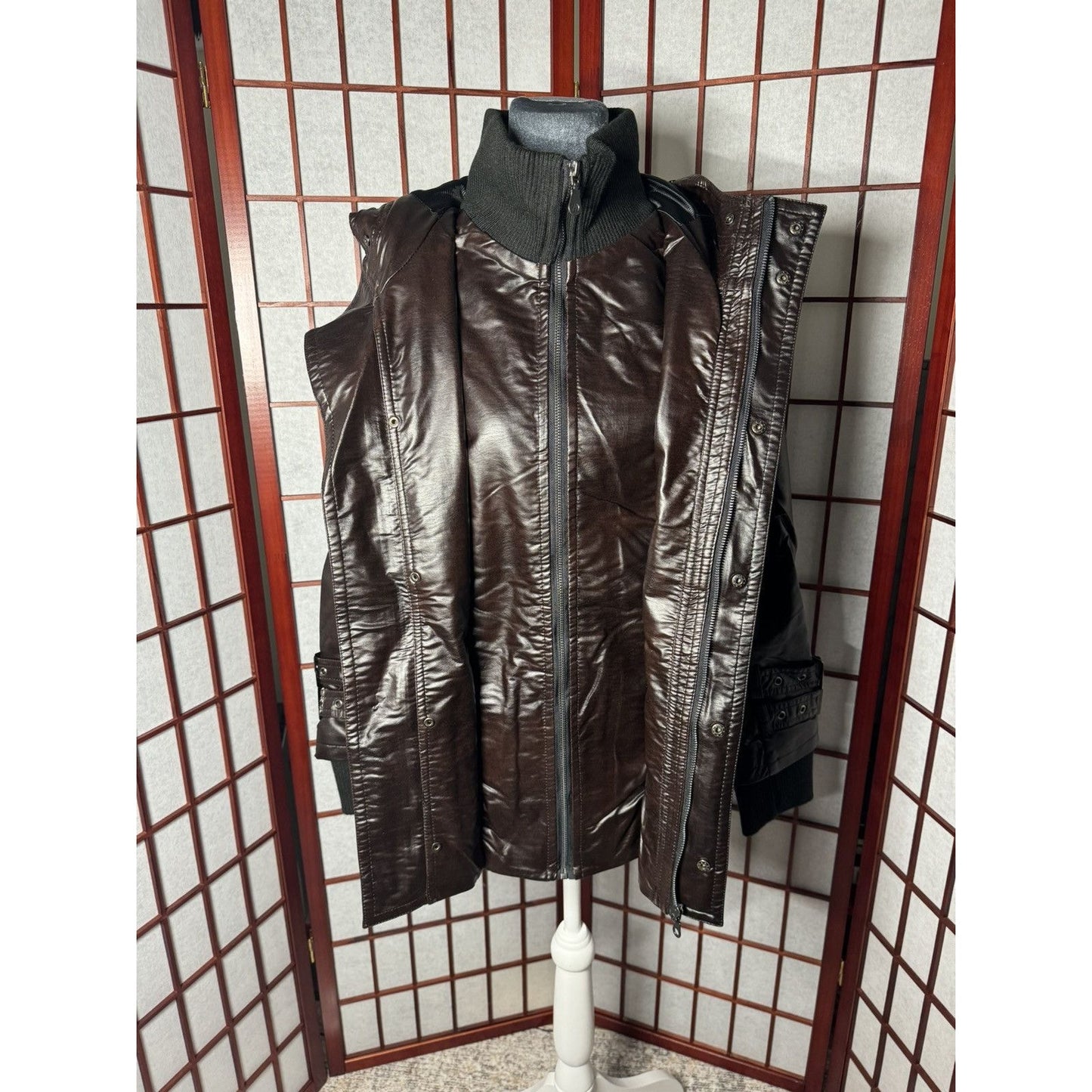 In The Attic Double Layered Leather Jacket