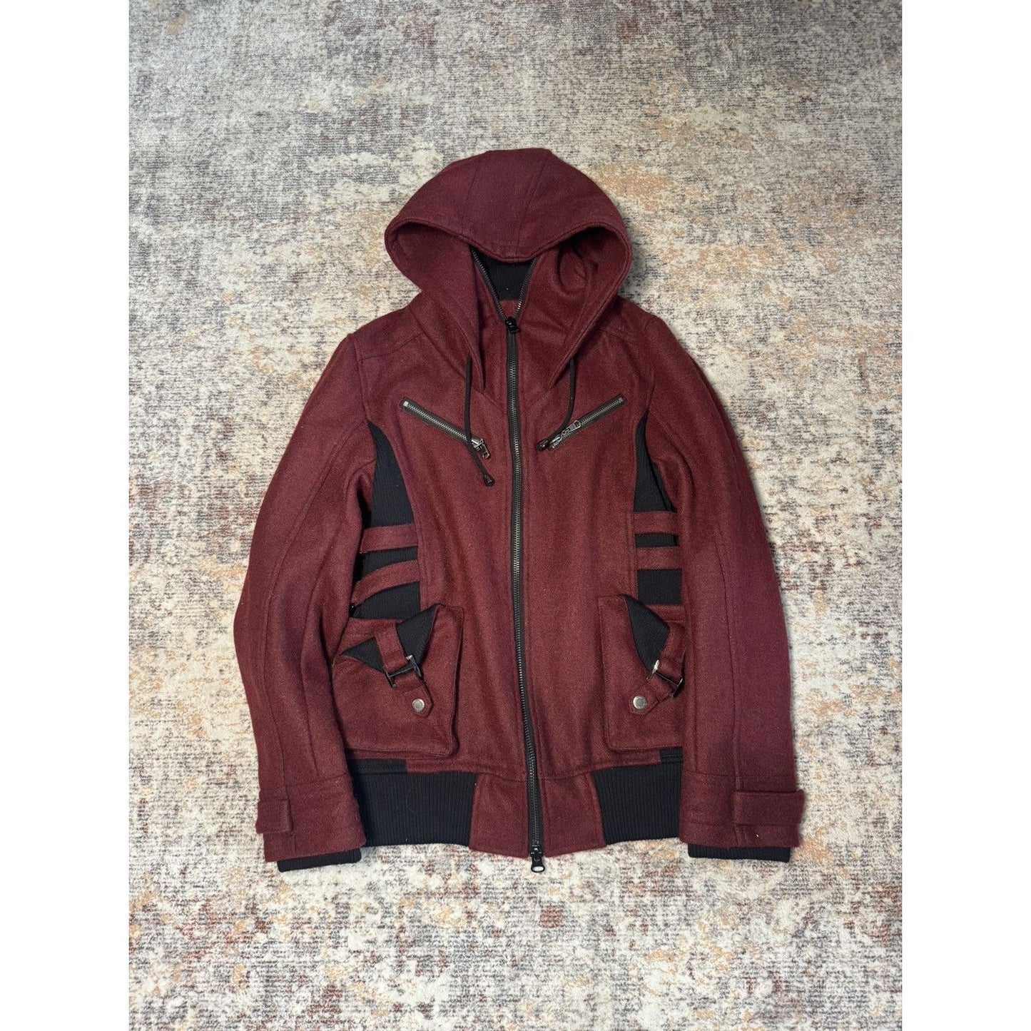 In The Attic Red Wool Coat