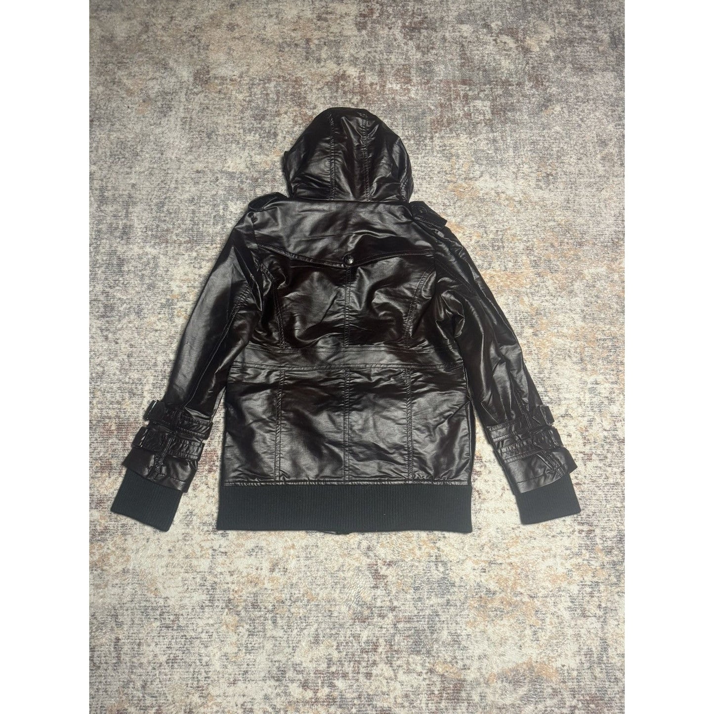 In The Attic Double Layered Leather Jacket