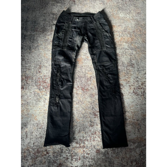 14th Addiction Lambskin/Snakeskin Patchwork Denim