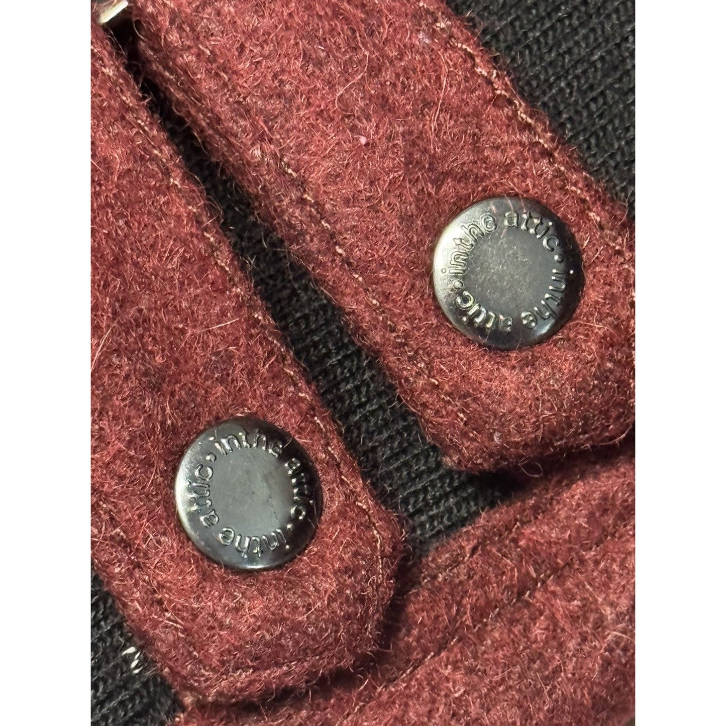 In The Attic Red Wool Coat